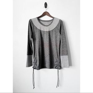 Long Sleeve Grey Activewear Yoga Shirt